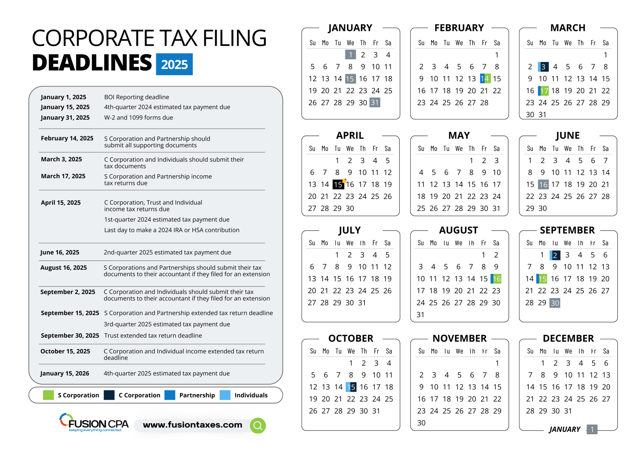 Tax Filing Deadline Dates 2025